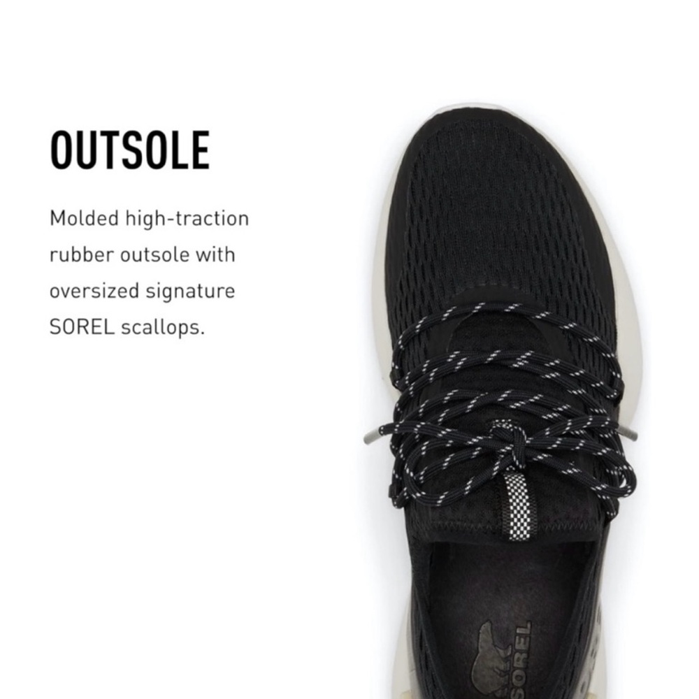 Sorel Women's Black and White Athletic Sneakers